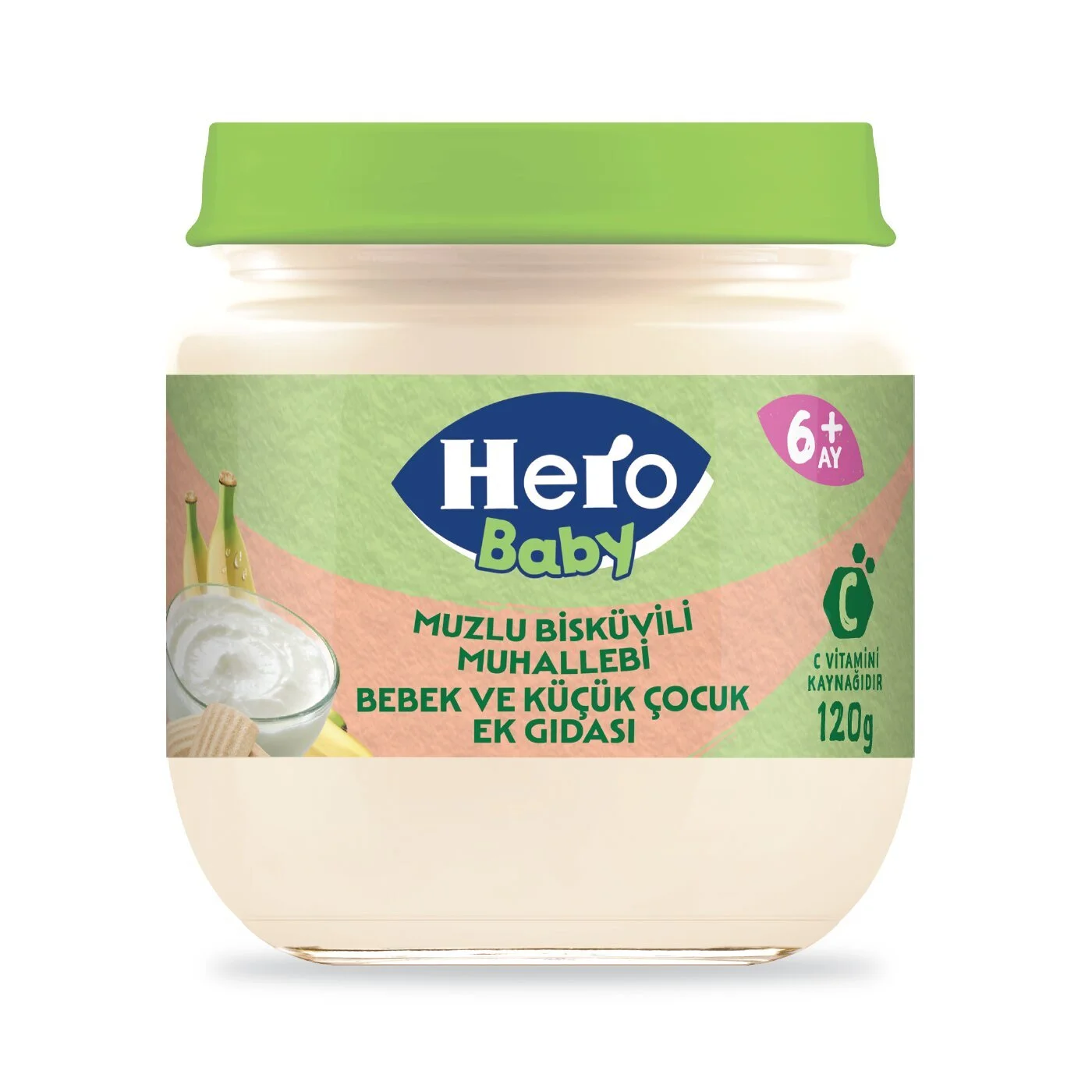 HERO BABY MUZLU BİSKÜVİLİ MUHALLEBİ EK GIDA 120 GR