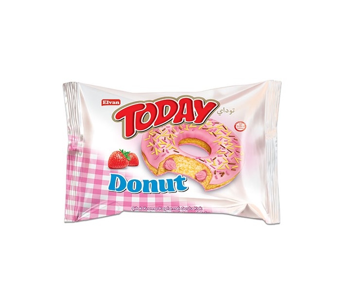 ELVAN TODAY ÇİLEKLİ DONUT 35 GR