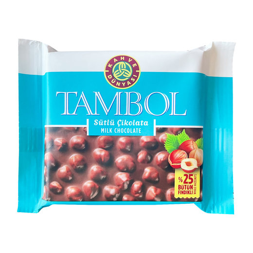 KAHVE DÜNYASI TAMBOL SÜTLÜ FINDIKLI ÇİKOLATA 77 GR