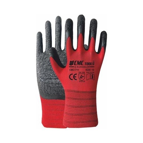 CMC TOOLS KIRMIZI LATEX ELDİVEN XL NO : 10 