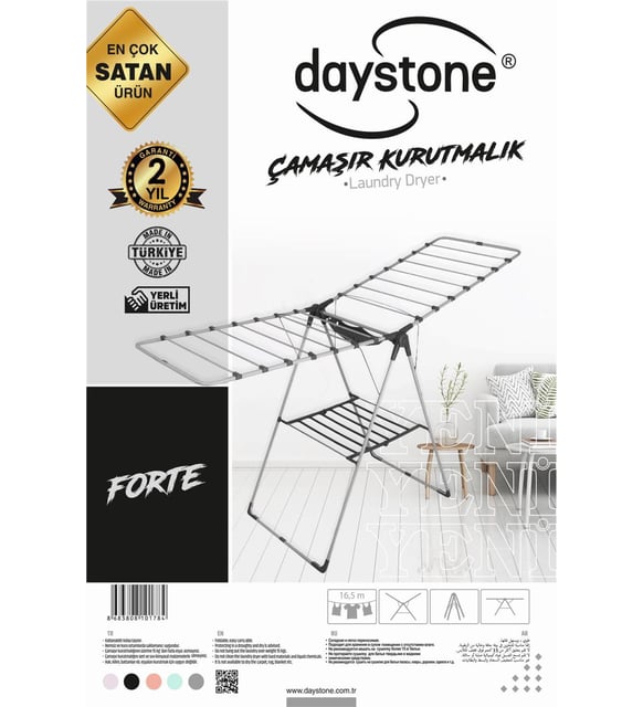 DAYSTONE FORTE GRİ ÇAMAŞIR KURUTMALIK