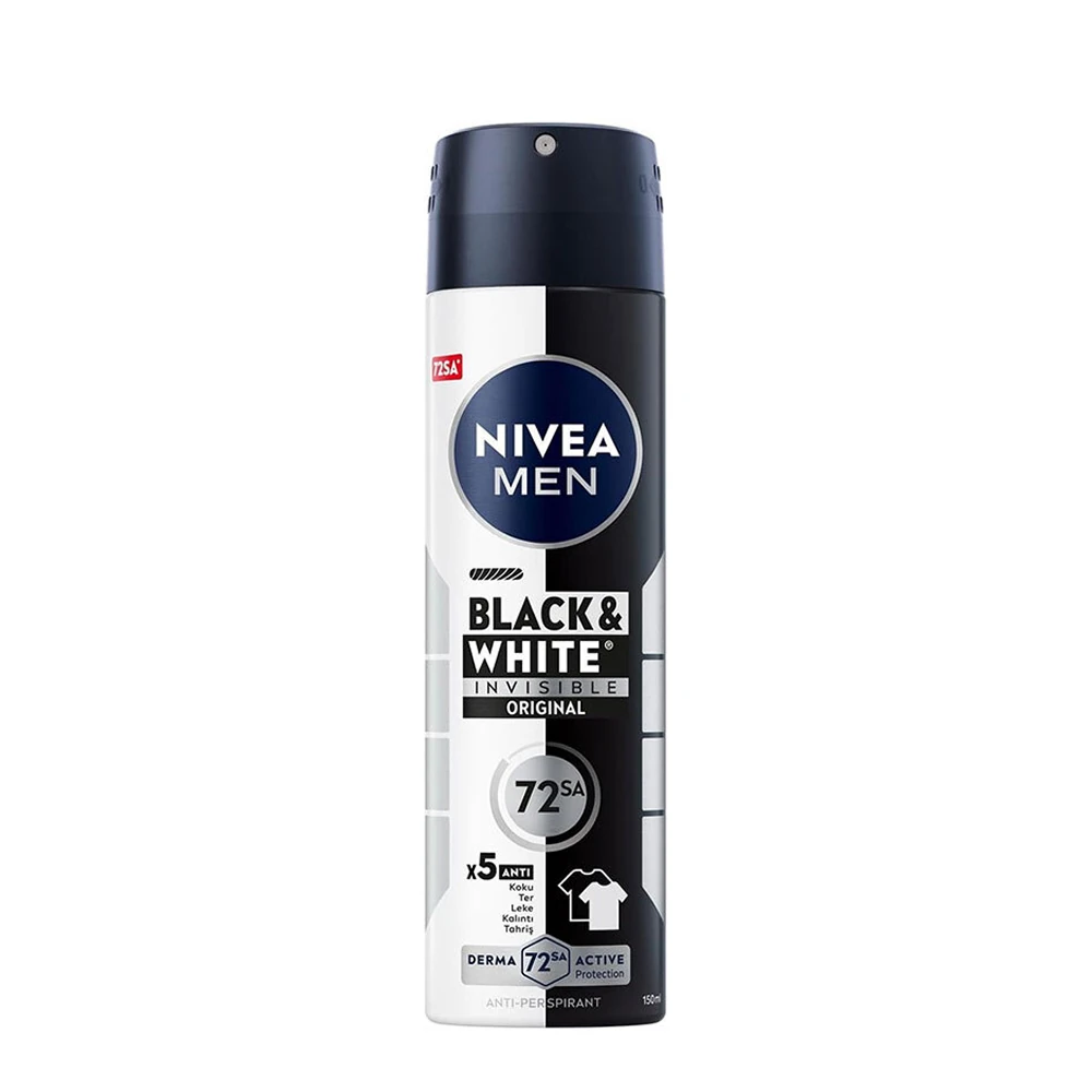 NIVEA MEN BLACK & WHITE X5  72 SAAT 150 ML