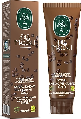 EYÜP SABRİ TUNCER DOĞAL KAKAO VE KAHVE ÖZÜ  DİŞ MACUNU 60 ML 