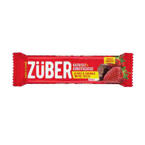 ZÜBER ÇİLEKLİ VE KAKAOLU BAR 40 GR