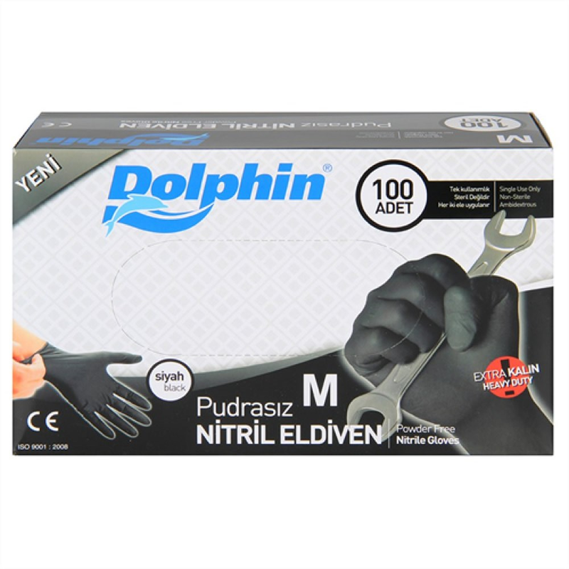 DOLPHİN PUDRASIZ SİYAH ELDİVEN L