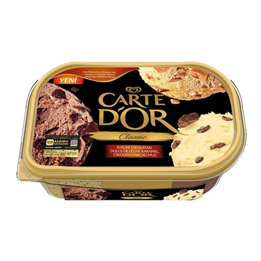 ALGIDA CARTEDOR İSVİÇRE ÇİKOLATASI KARAMEL ÇİKOLATA PARAÇLI MUZ 1105 ML