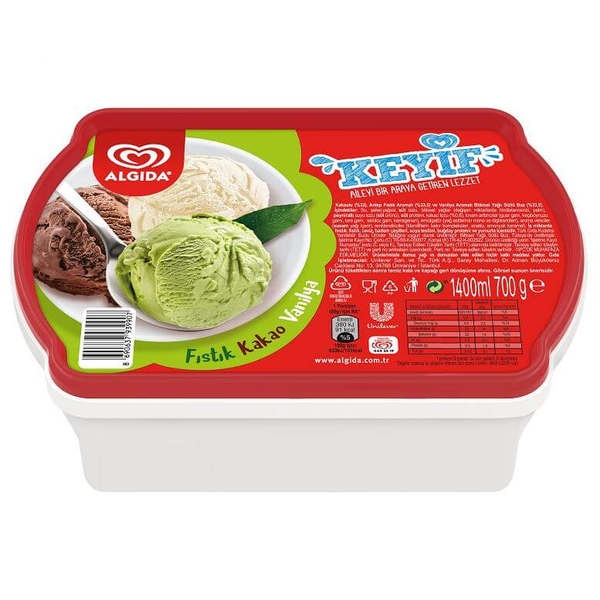 ALGIDA KEYİF FISTIK VANILYA KAKAO 1400 ML
