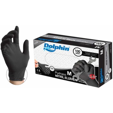 DOLPHİN PUDRASIZ SİYAH ELDİVEN M