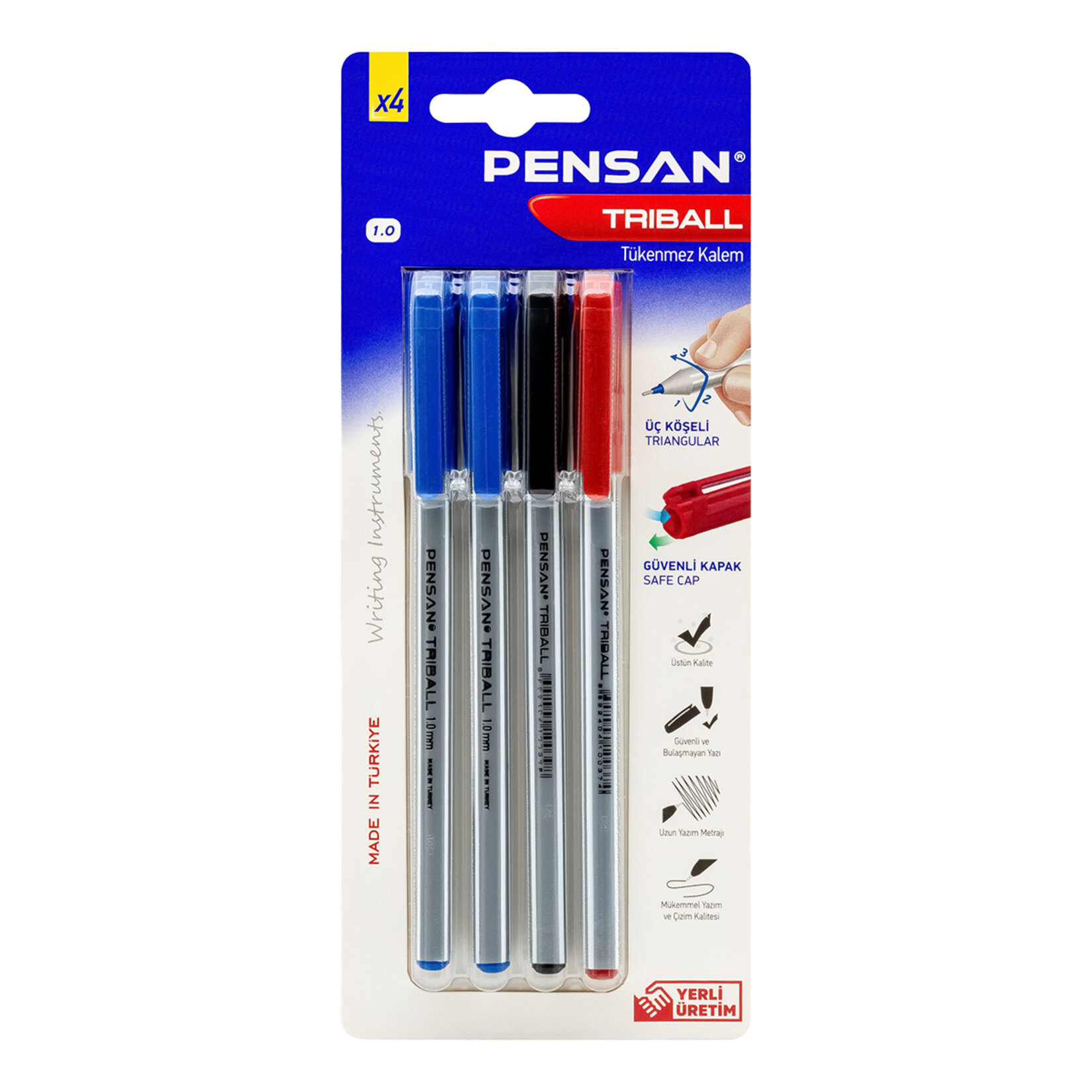 PENSAN RENKLİ DOLMA  KALEM 4 LÜ