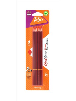 RIO KIRMIZI KURSUN KALEM 4LÜ