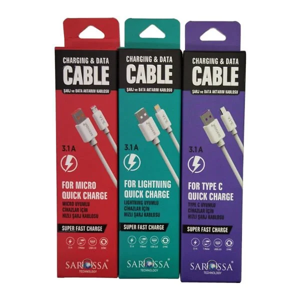 SAROSSA HIZLI ŞARJ KABLOSU