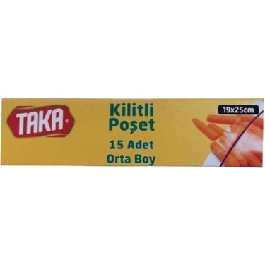 TAKA ORTA BOY KİLİTLİ POŞET 15 ADET