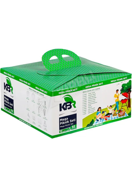 KBR PİKNİK SETİ  12 ÇEŞİT 62 PARÇA 