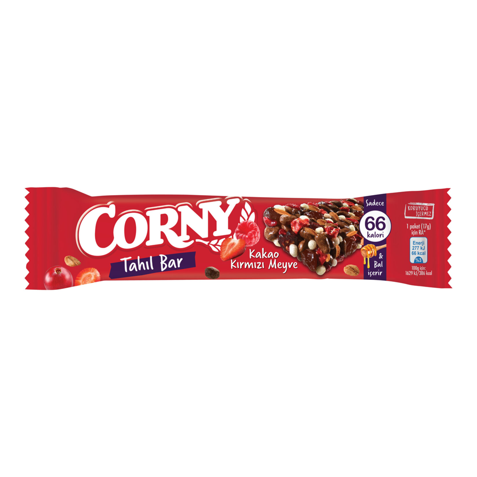 CORNY KAKAO KIRMIZI MEYVELİ TAM TAHILLI BAR 17 GR