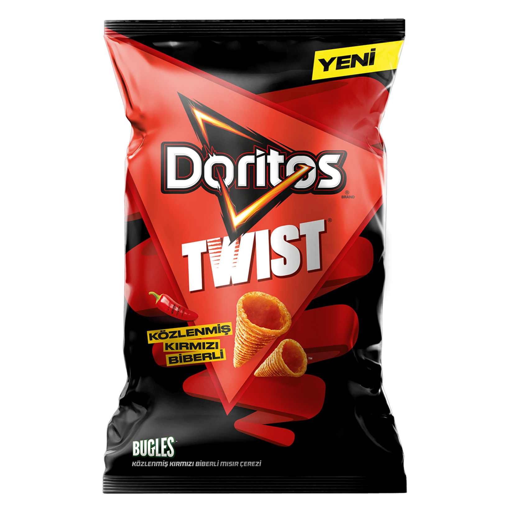 DORİTOS TWIST KÖZLENMİŞ KIRMIZI BİBERLİ CİPS  115 GR