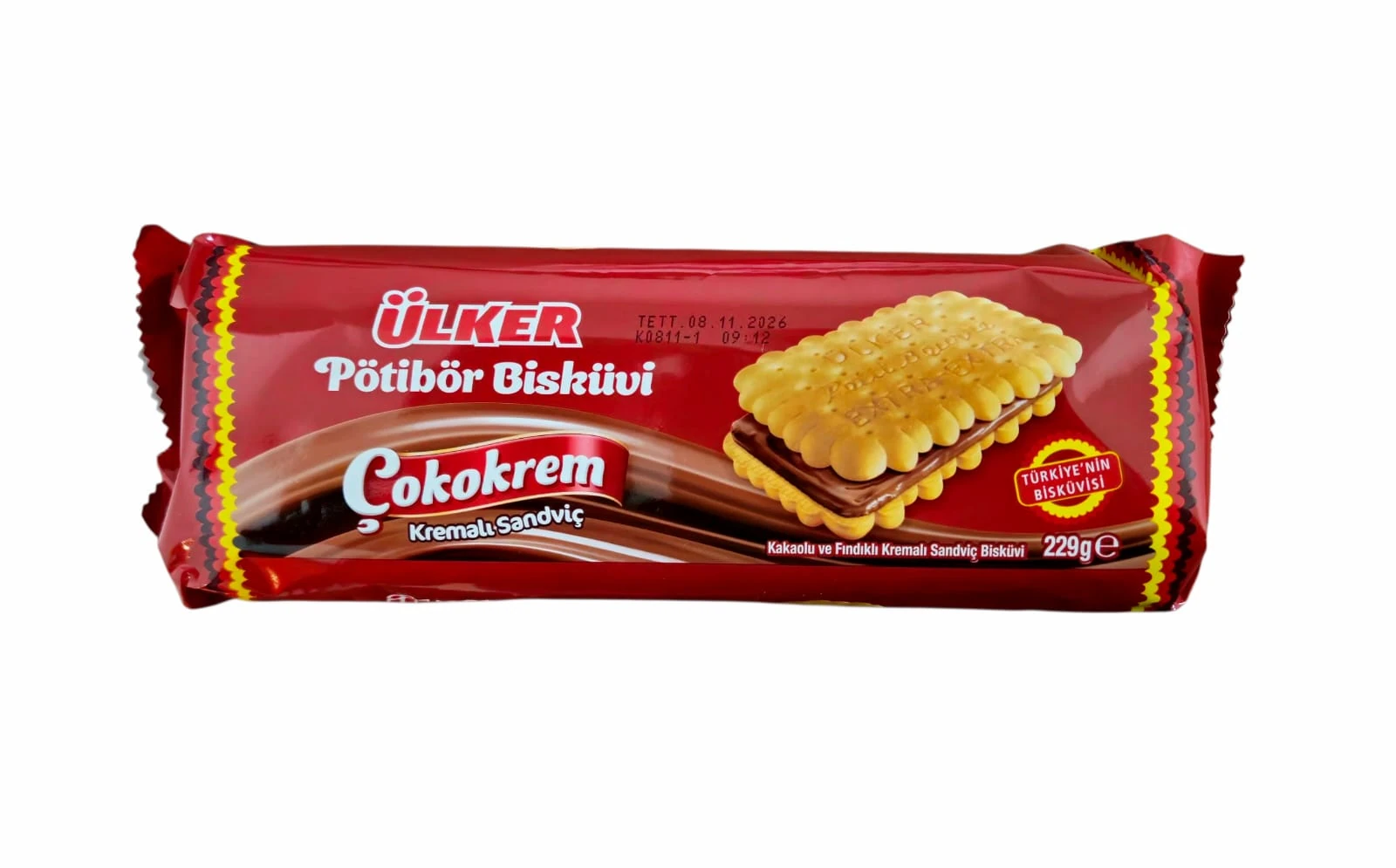 ÜLKER ÇOKOKREM KREMALI PÖTİBÖR BİSKÜVİ 229 GR