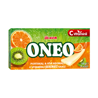 ÜLKER ONEO PORTAKAL&KİVİ  AROMALI SAKIZ 14 GR