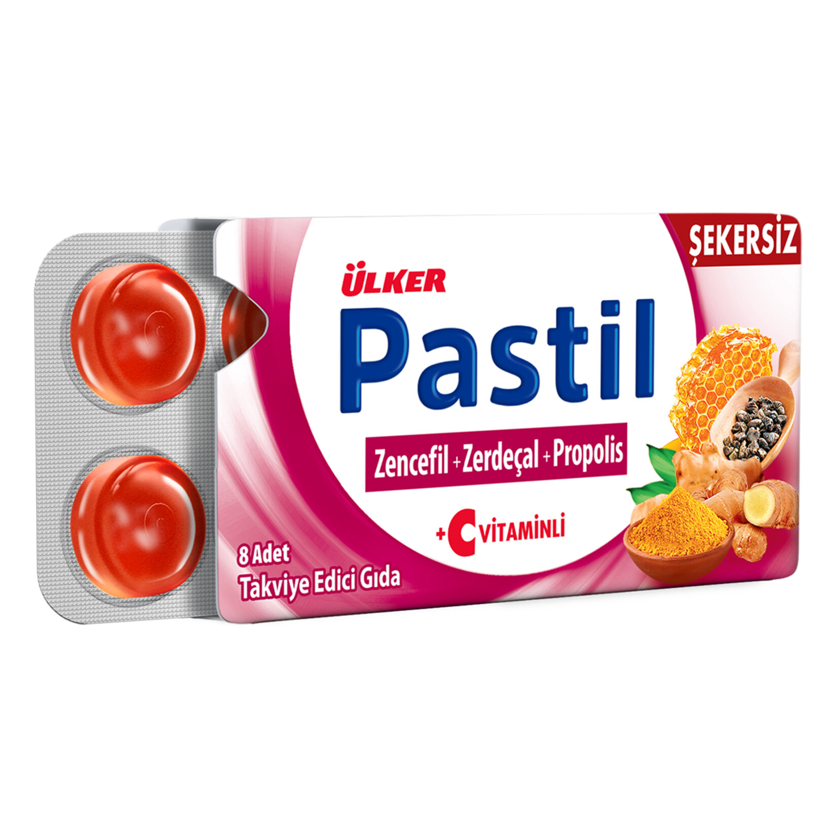 ÜLKER PASTİL ZENCEFİL+ZERDEÇAL+PROPOLİS 8 ADET