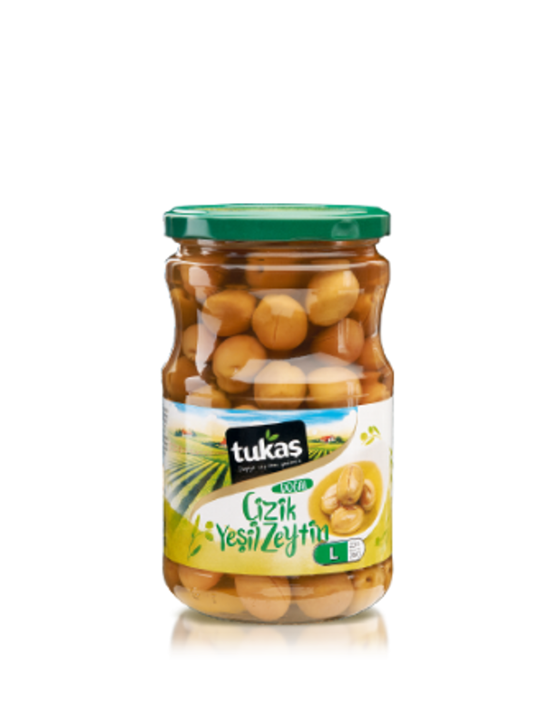TUKAŞ DOĞAL ÇİZİK YEŞİL ZEYTİN 400 GR