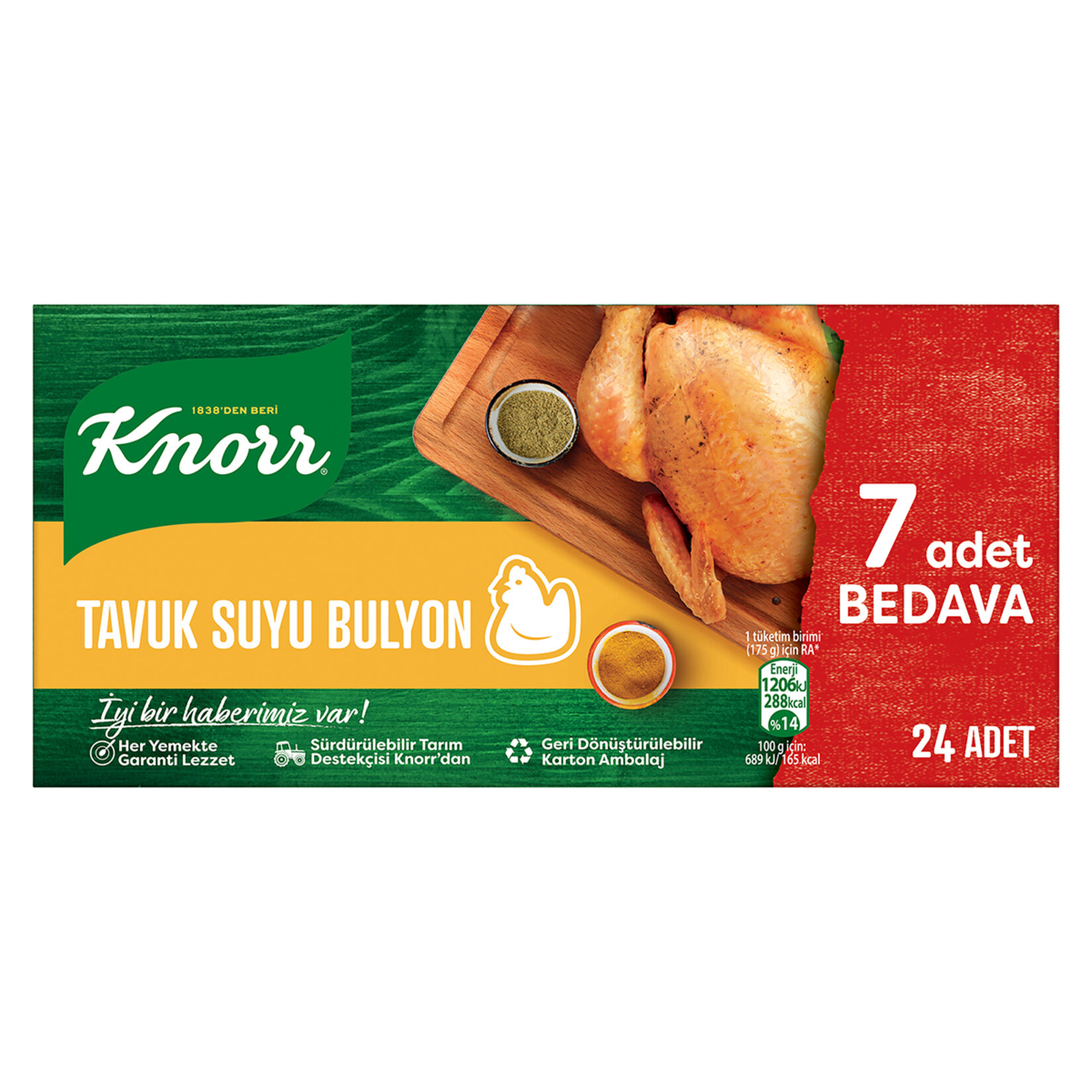 KNORR TAVUK SUYU BULYON 24 ADET
