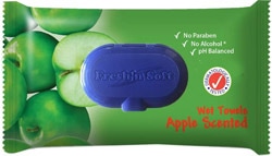 FRESHIN SOFT ELMA KOKULU   ISLAK HAVLU 90 ADET