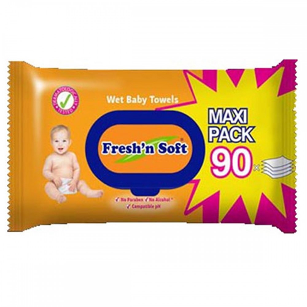 FRESHIN SOFT ISLAK HAVLU 90 ADET