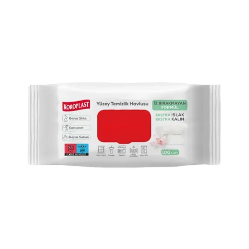 KOROPLAST BEYAZ SİRKE YÜZEY TEMİZLİK HAVLUSU 100 ADET