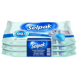 SELPAK ANTİBAKTARİYEL ISLAK CEP MEDİL 3LÜ