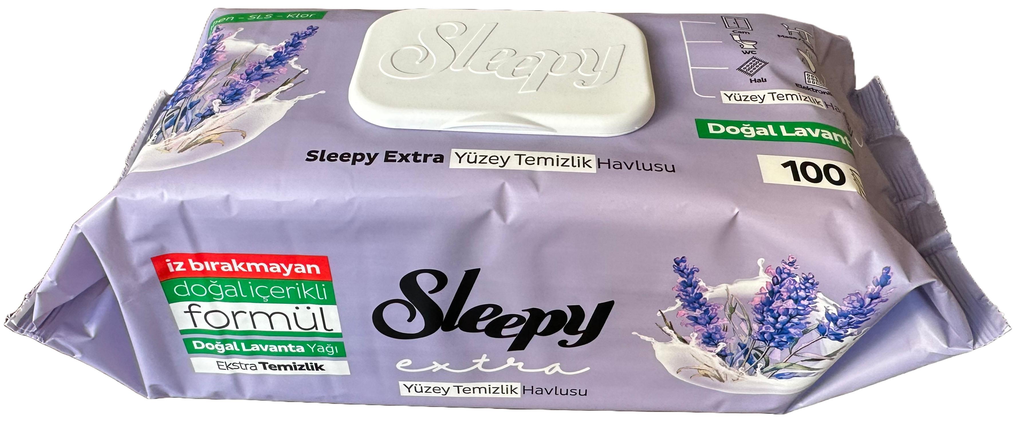 SLEPPY YÜZEY TEMİZLİK HAVLUSU LAVANTA YAĞI 100 ADET