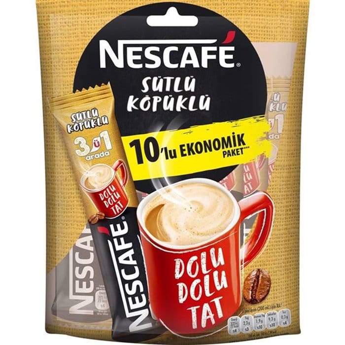 NESCAFE SÜTLÜ KÖPÜKLÜ 10LU