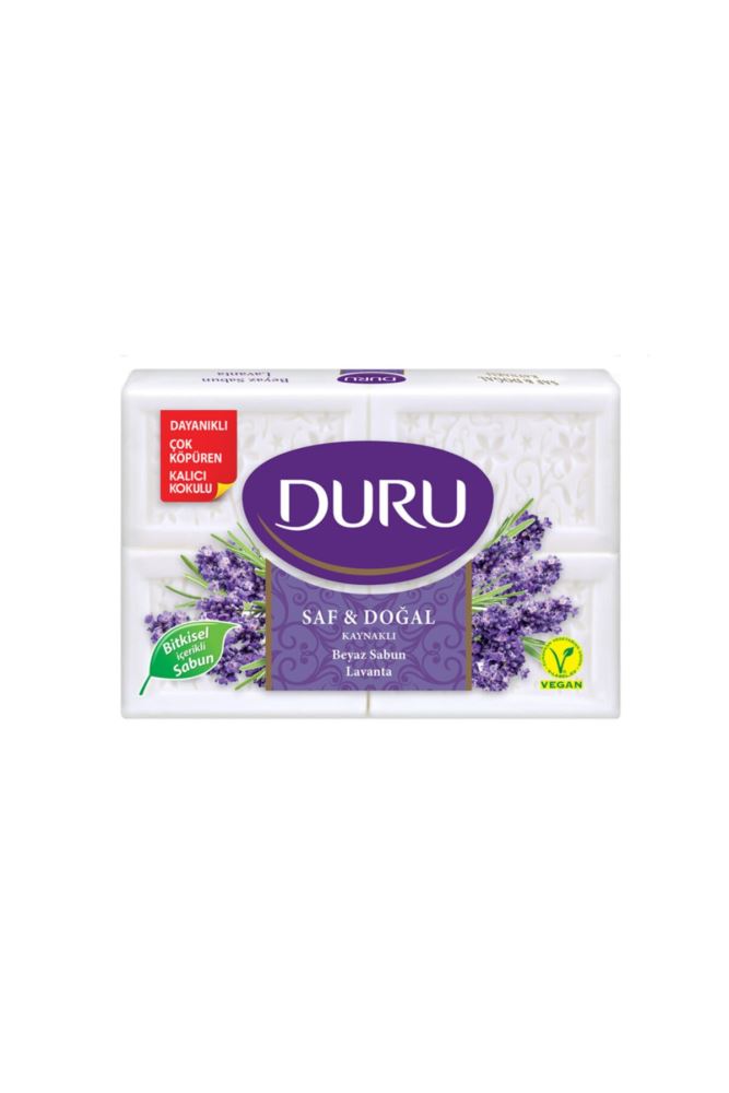 DURU SAF & DOĞAL LAVANTA  KOKULU BEYAZ SABUN  150 GR