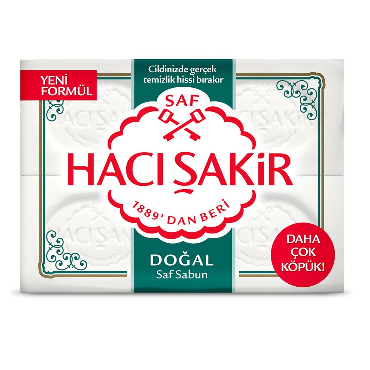 HACI ŞAKİR DOĞAL SAF SABUN YEŞİL 800 GR