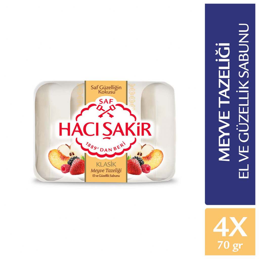 HACI ŞAKİR KLASİK MEYVE TAZELİĞİ  4*70 GR