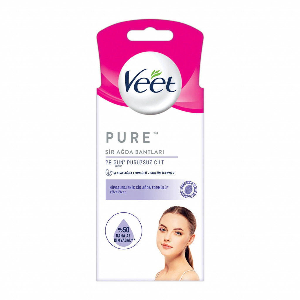 VEET YÜZE ÖZEL HASSAS CİLTLER İÇİN SİR AĞDA BANTLARI  20 ADET 