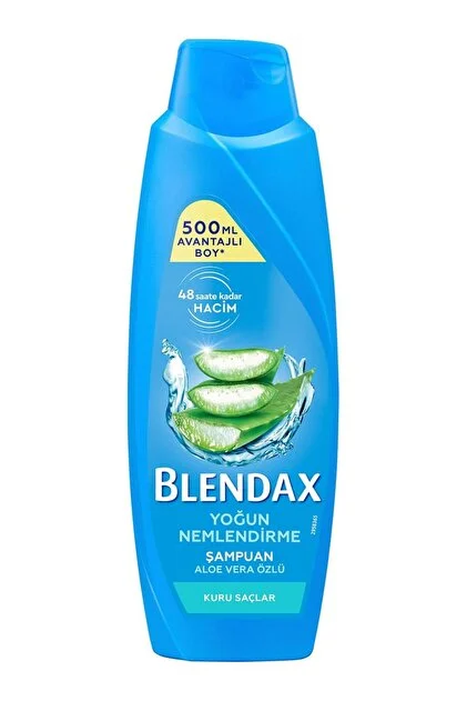 BLENDAX YOĞUN NEMLENDİRME ALOE VERA ÖZLÜ  ŞAMPUAN 500 ML