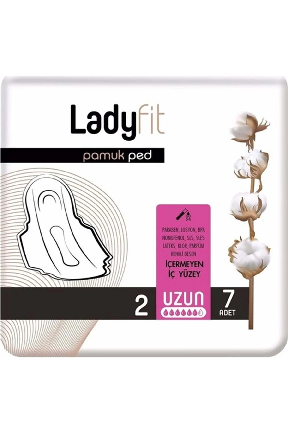 LADYFİT BAMBU PED 2 UZUN 7 ADET