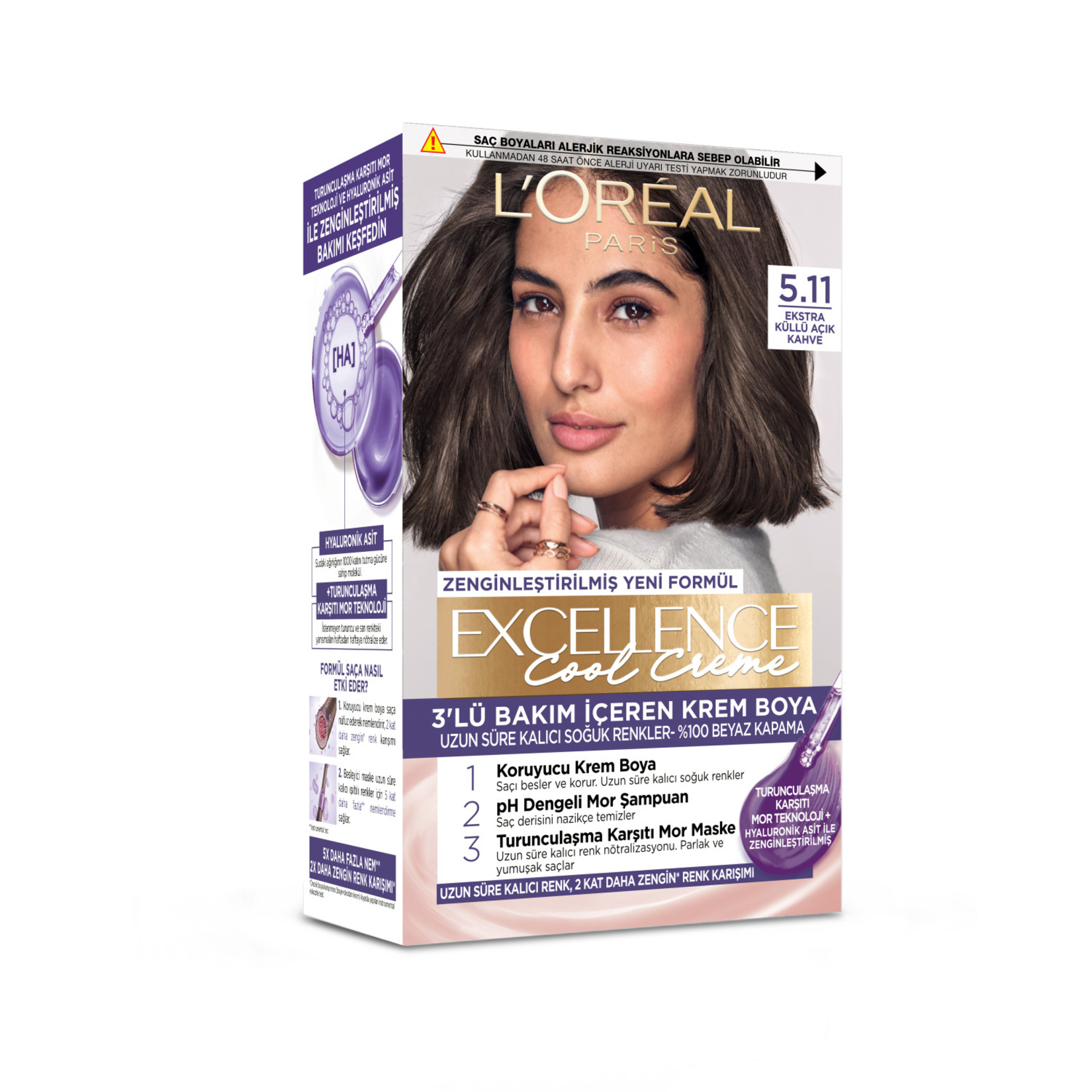 LOREAL PARİS 5.11 EKSTRA KÜLLÜ AÇIK KAHVE SAÇ BOYASI