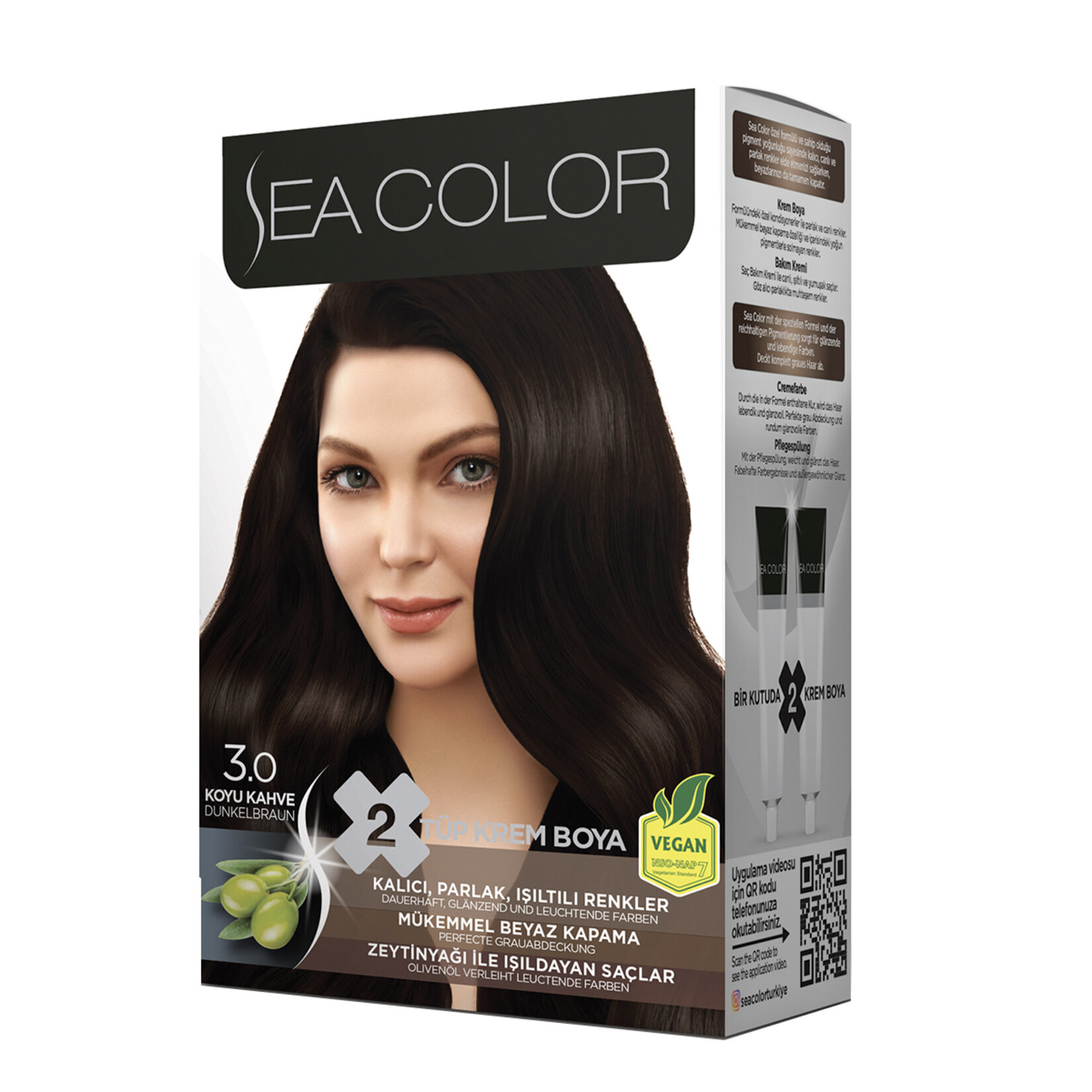 SEA COLOR 3.0 KOYU KAHVE SAÇ BOYASI