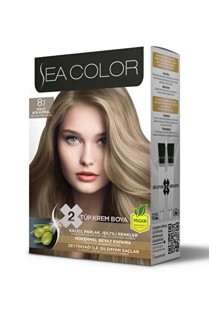 SEA COLOR 8.1 KÜLLÜ AÇIK KUMRAL SAÇ BOYASI