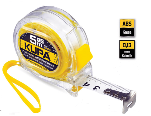 KUPA ŞEFFAF ŞERİT METRE 5*19MM KUP8181