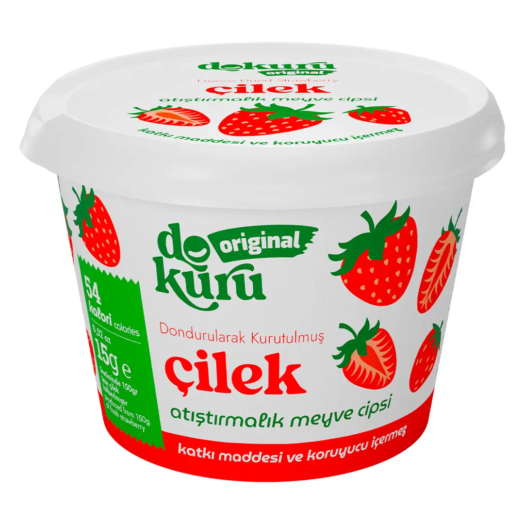 DOKURU ÇİLEK KURU MEYVE CİPSİ 15 GR