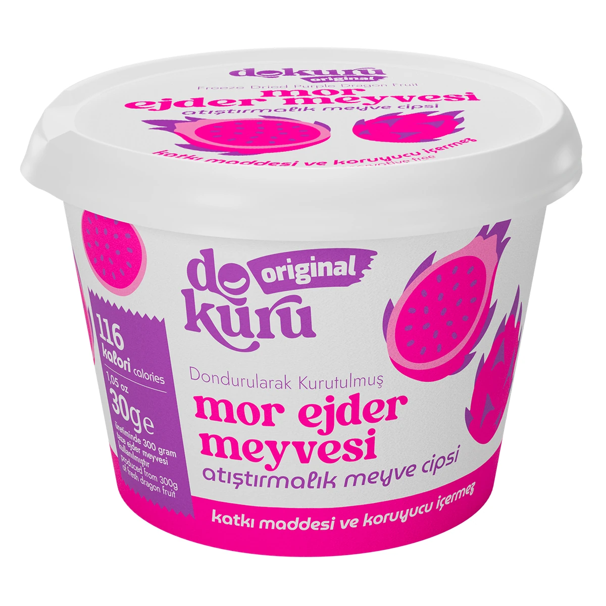DOKURU MOR EJDER  KURU MEYVE CİPSİ 30 GR