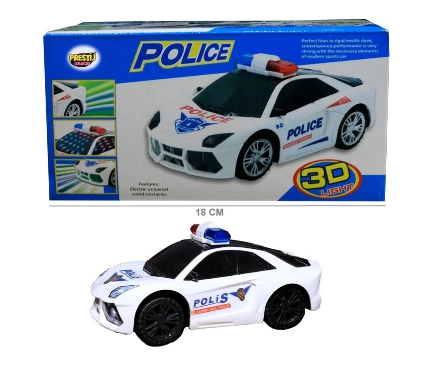 KUTUDA PİLLİ 3D POLİS ARABASI RE210-8B/9B