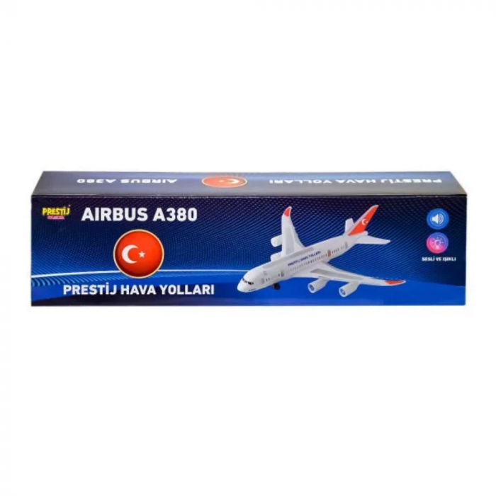 KUTULU IŞIKLI MÜZİKLİ UÇAK A-380 FAB.1505