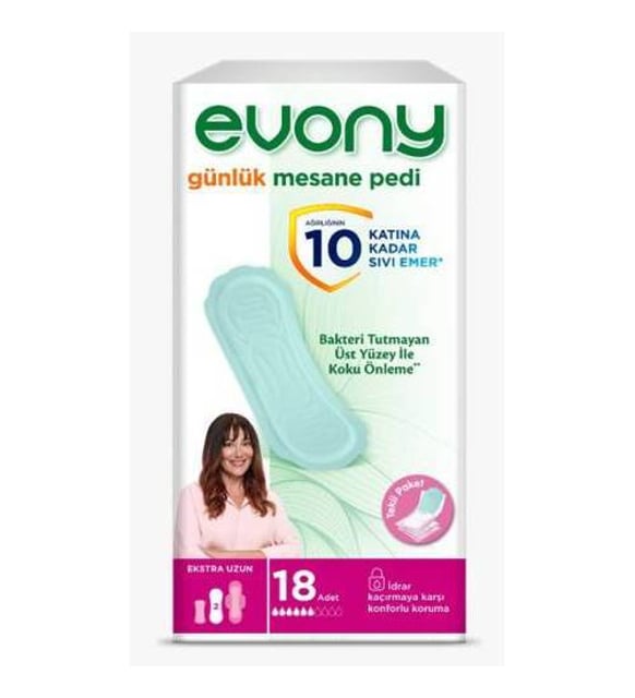 EVONY GÜNLÜK MESANE PEDİ EXTRA UZUN 18 ADET