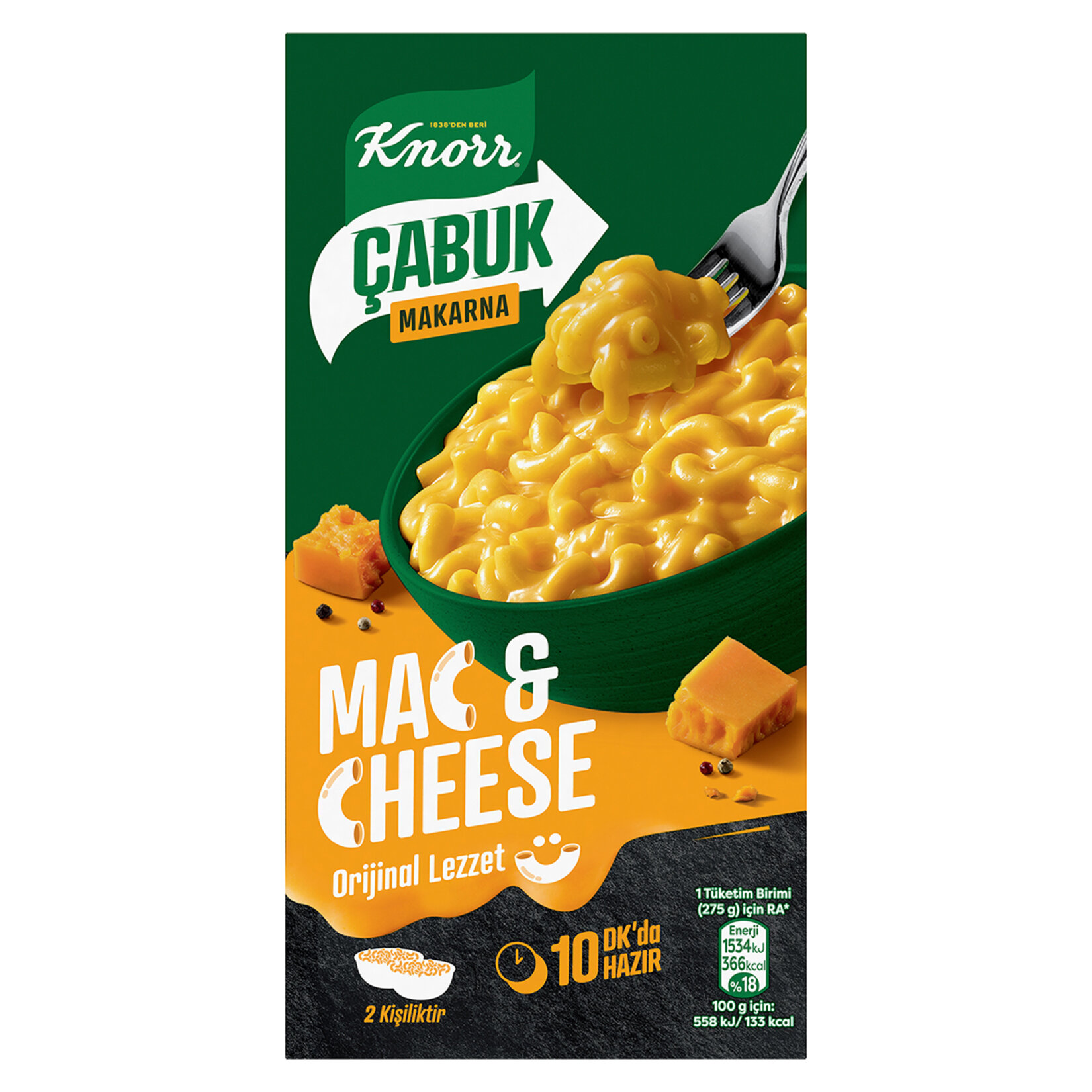 KNORR ÇABUK MAKARNA MAC & CHEESE ORIGINAL 65 GR