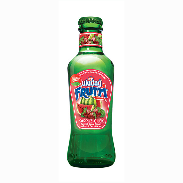 ULUDAĞ FRUTTİ KARPUZ ÇİLEK AROMALI 200 ML CAM ŞİŞE