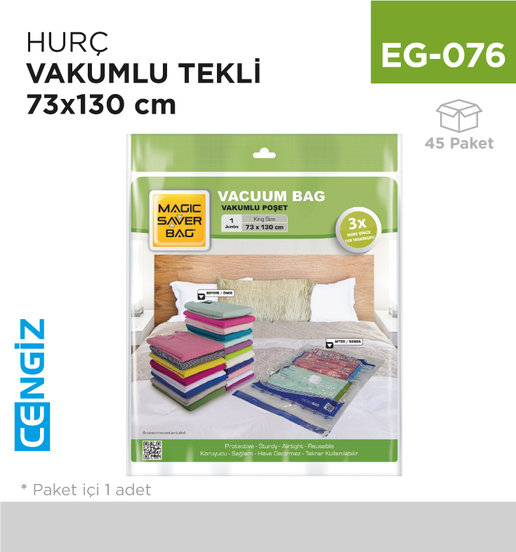 M.S.B VAKUMLU HURÇ TEKLİ JUMBO 73*130 1004