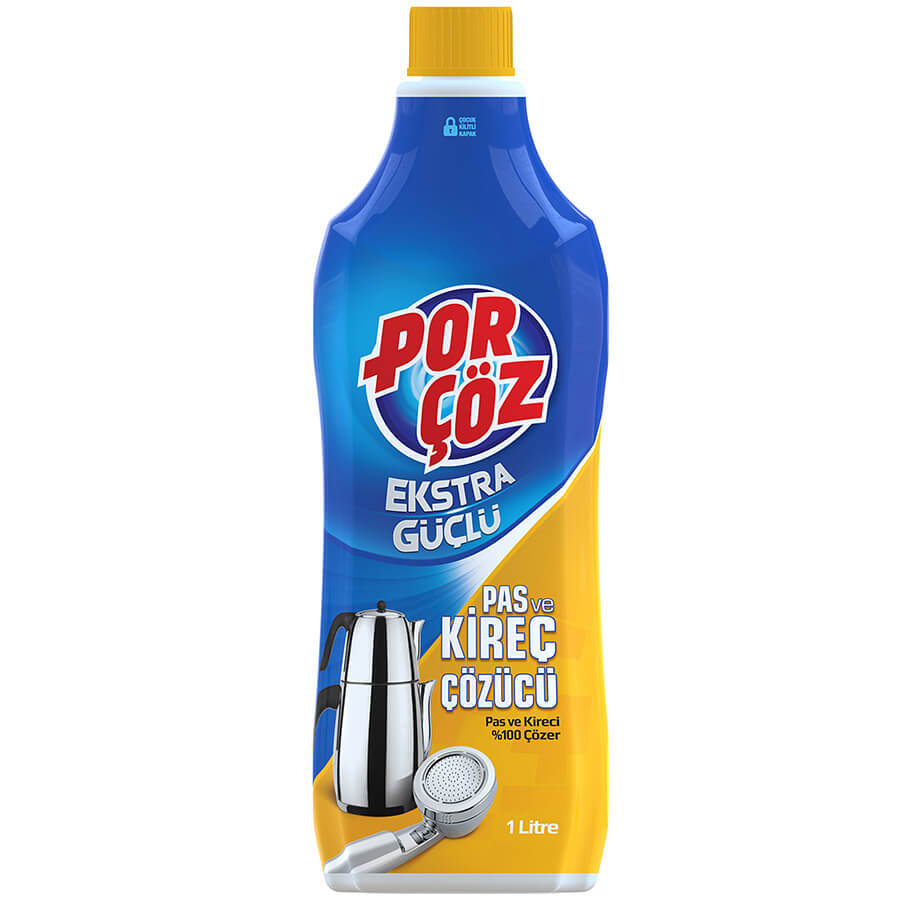 PORÇÖZ EKSTRA GÜÇLÜ PAS VE KİRÇ ÇÖZÜCÜ 1 LT