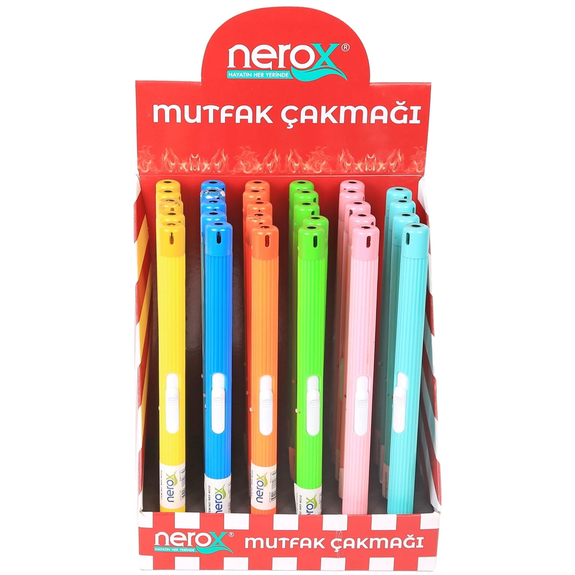 NEROX İNCE OCAK ÇAKMAK SİYAH GRİ 